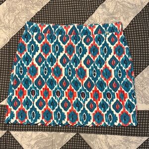 Jones New York turquoise, and coral skort